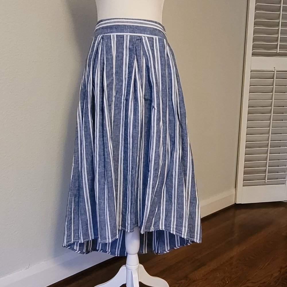 Linen Cotton Hi-Lo Prairie Skirt